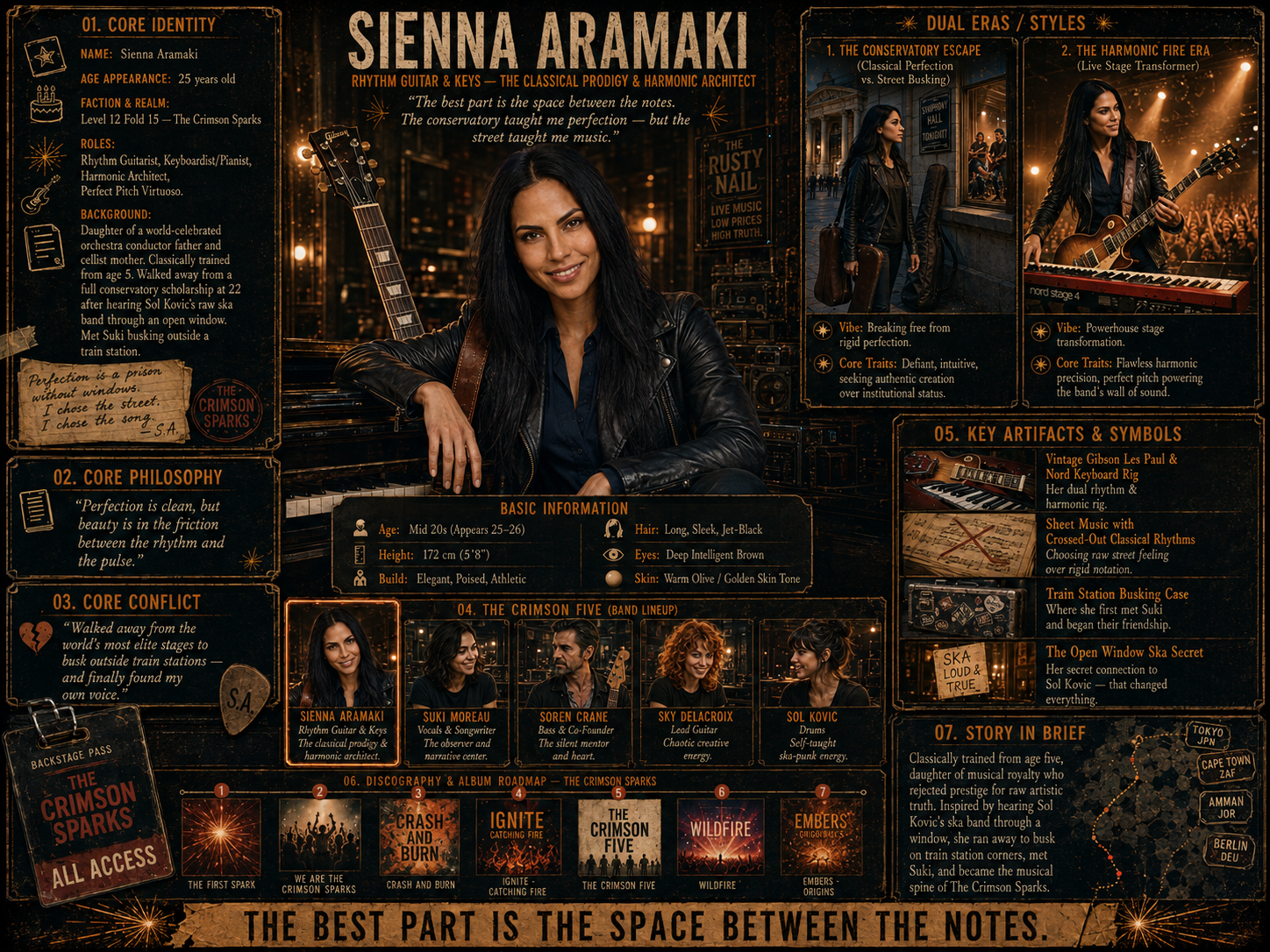 Sienna Aramaki Master Character Sheet